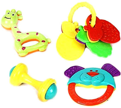 

RVOLD Non Toxic Pack of 4 Rattle(Multicolor)