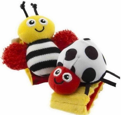 

Kuhu Creations Lamaze Plush Garden Bug Wrist Rattle(Multicolor)