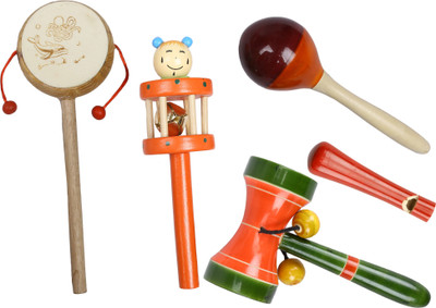 

Kaatru Orange Comboset Wooden Toys Rattle(Multicolor)