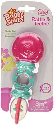 

Bright Starts Rattle and Teethe, Pretty in Pink Rattle(Multicolor)