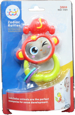 

Mamaboo Huile Zodiac Funny Face Rattle(Multicolor)