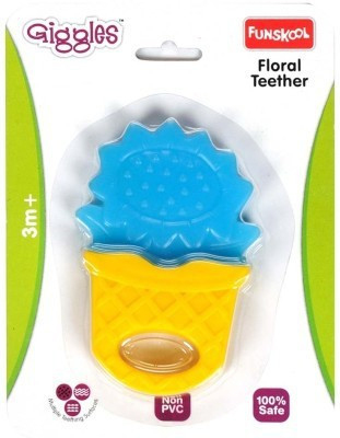 FUNSKOOL Floral Teether Rattle(Multicolor)