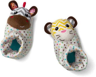 

Infantino Foot Rattles, Zebra and Tiger Rattle(Multicolor)