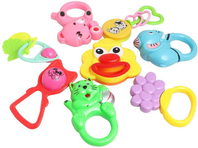 

AR Enterprises Multicolor 8 Pcs Rattle Set Rattle(Multicolor)
