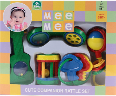 

Meemee Rattles Gift Set - 5pcs Rattle(Multicolor)