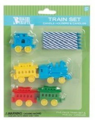 

Oasis Supply Train Candle Holder Birthday Candles Rattle(Multicolor)