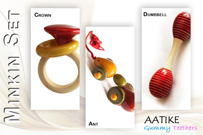 

Aatike Minkin Set - Gummy Teethers Rattle(Multicolor)