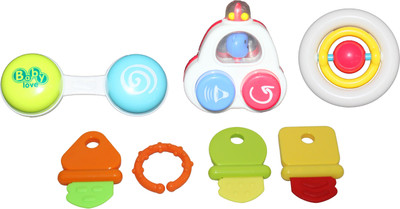 

Mamaboo Learning Fun 7 PCs Rattles Rattle(Multicolor)
