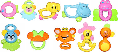 

Mamaboo Baby Love Play Rattles Set Rattle(Multicolor)