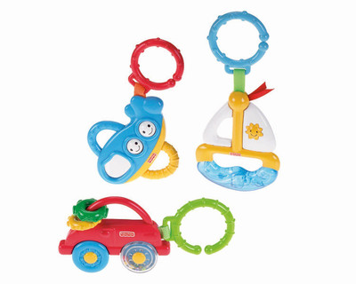 

Fisher-Price Fisher - Price On-the-Go-Gift Set Rattle(Blue, Red, White, Yellow, Green)