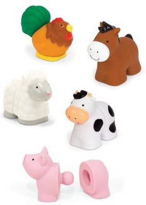 Melissa & Doug Pop Blocs Farm Animals Rattle(Multicolor)