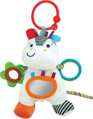 

Winfun Little Pals Zippy Zebra Hnd Ratle Squkrs Crinkle Sound Rattle(Multicolor)