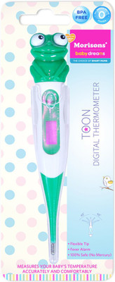 

Morisons Baby Dreams Toon Digital Thermometer Green Frog Bath Thermometer(Green)