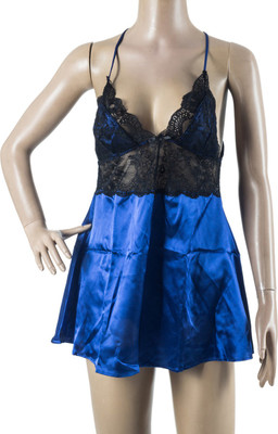 

Midnight Embellished Babydoll, Blue