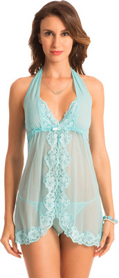 

PrettySecrets Solid Babydoll, Blue