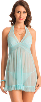 

PrettySecrets Solid Babydoll, Blue