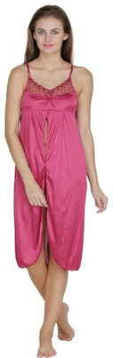 Klamotten Solid Babydoll, Pink