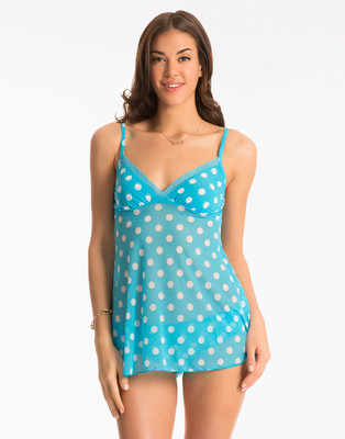 

PrettySecrets Polka Print Babydoll, Blue