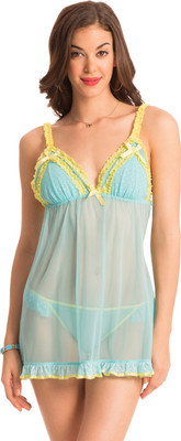 

PrettySecrets Solid Babydoll, Light blue