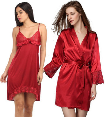 Rowena Solid Babydoll, Red