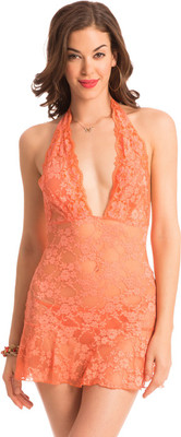 

PrettySecrets Solid Babydoll, Orange