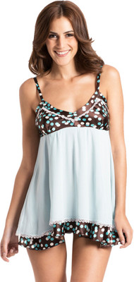 

PrettySecrets Polka Print Babydoll, Multicolor