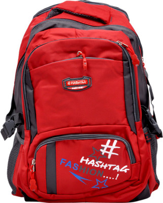 

Hashtag Fashionable 3.8 L Backpack(Red, Black), Black;red