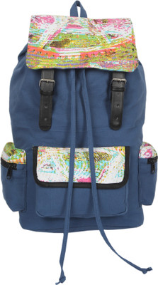 

Kanvas Katha Fashion Oversized 15 L Backpack(Blue), Navy blue