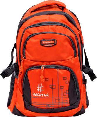 

Hashtag Designer 3.8 L Backpack(Orange, Black), Black;orange