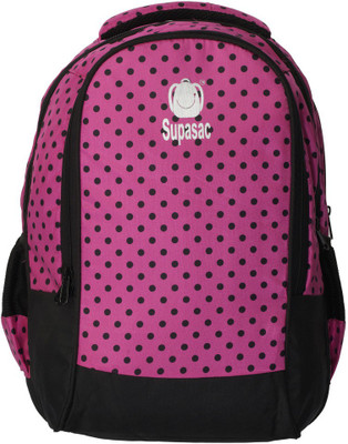 

Supasac Polka Dots 30 L Backpack(Pink)