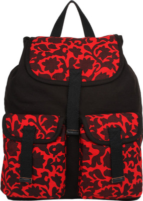 

Anekaant Monochrome 16 L Free Size Backpack(Black, Red)
