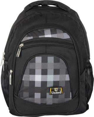 

United Bags Precious Stone Chess 35 L Medium Laptop Backpack(White, Black), White and black