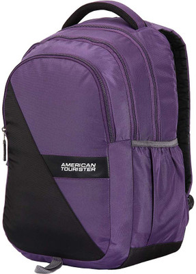 

American Tourister AMT 2016 - Encarta Laptop Backpack(Black, Purple)