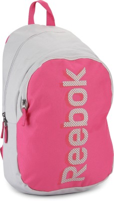 

REEBOK BTS Ree Laptop Backpack(Grey, Pink), Candy pink and steel