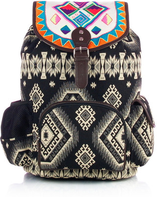 

Shaun Design Black Jacquard with Laptop Protection 12 L Large Backpack(Black)