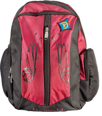 

MII Bags Happy Days 18 Inch 25 L Backpack(Maroon, Black), Black;maroon