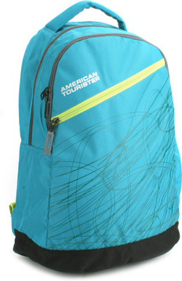 

American Tourister Ebony 01 Backpack(Blue), Turq/lime