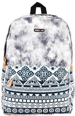 

Bags R Us Clouds 18 L Backpack(White), Black