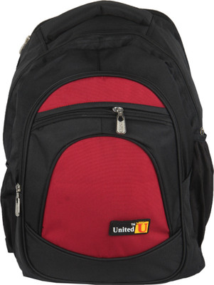 

United Bags Precious Stone Rd Blck 35 L Medium Laptop Backpack(Red, Black), Black;red