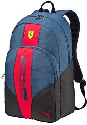 

Puma Ferrari Fanwear 21 L Backpack(Black), Blue wing teal-rosso corsa-bla