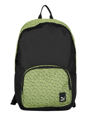 

Puma Prime Backpack 13 L Laptop Backpack(Black, Green), Puma black-evo graphic