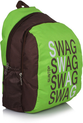 

Suntop Buzz 25 L Free Size Backpack(Green, Brown), Parrot green & chocolate brown
