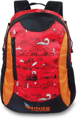 

Wings Glory 28 L Backpack(Red, Orange, Black), Black;orange;red