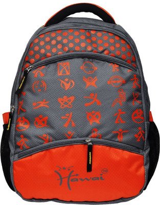 

Hawai Stylish & Dual Shade 15.4 L Medium Backpack(Orange, Grey), Grey;orange