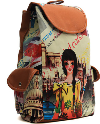 

Pochette Multicolor Women & Girl 12 L Backpack(Multicolor)