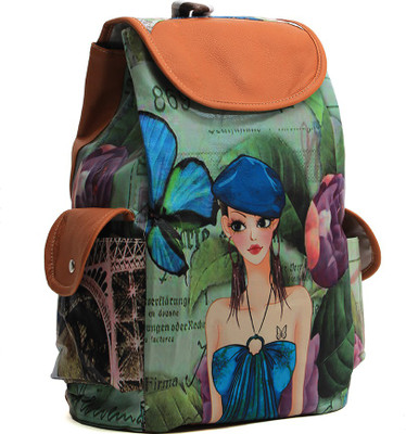 

Pochette Multicolor Women & Girl 12 L Backpack(Multicolor)