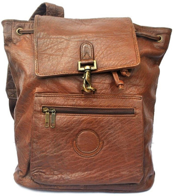 

MODISH Leather Large Backpack(Brown), Brown-09