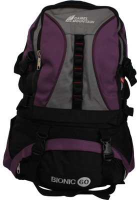 

Camel Mountain 612 60 L Backpack(Black), Purple