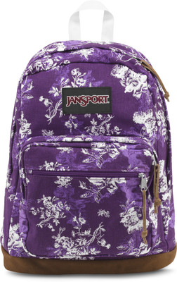 

JanSport Right Pack Expressions 31 L Laptop Backpack(Purple), Vivid purple floral toile