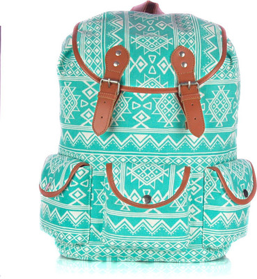 

Shaun Design Tribal Print with Laptop Protection 12 L Large Backpack(Blue), Aqua blue
